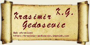Krasimir Gedošević vizit kartica